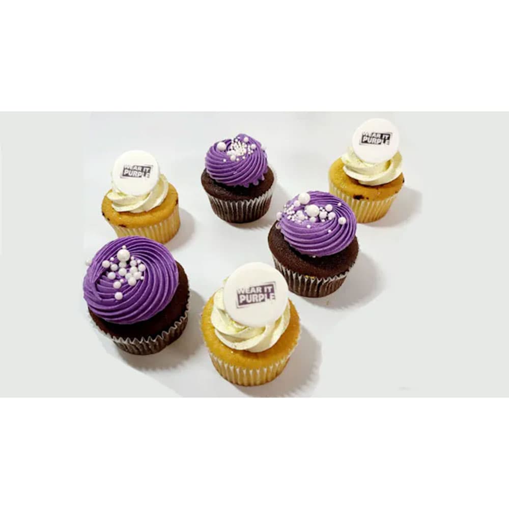 Wear It Purple Day Cupcakes (Mini Size -Box of 24)