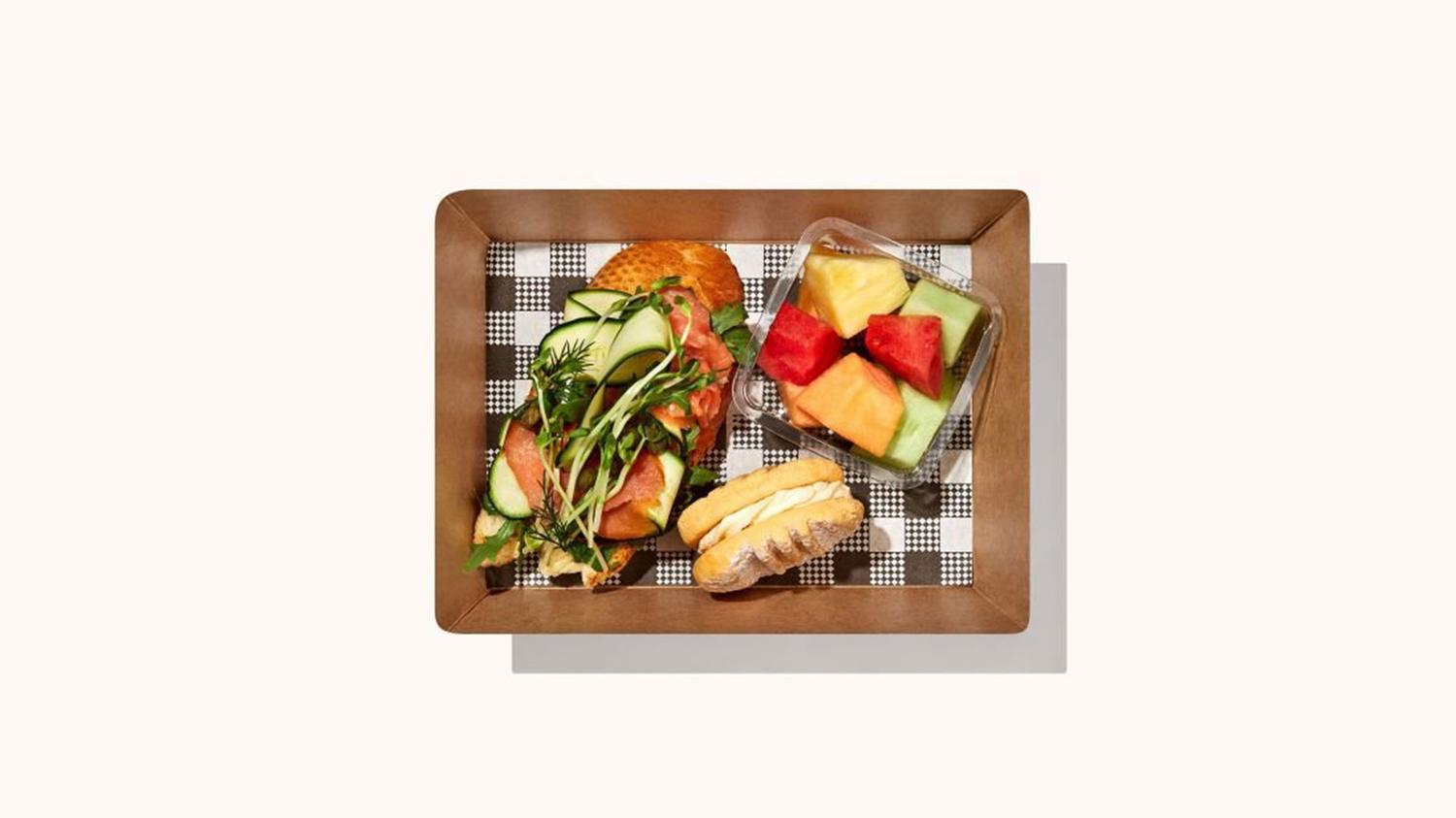 Smoked Salmon Open Sandwich, Sweet Slice