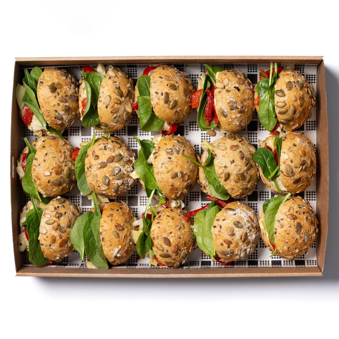Grilled Vegetables Seeded Roll Platter