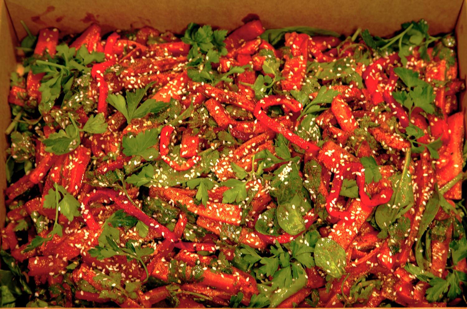 Tunisian Carrot & Olive Salad with Dukkah