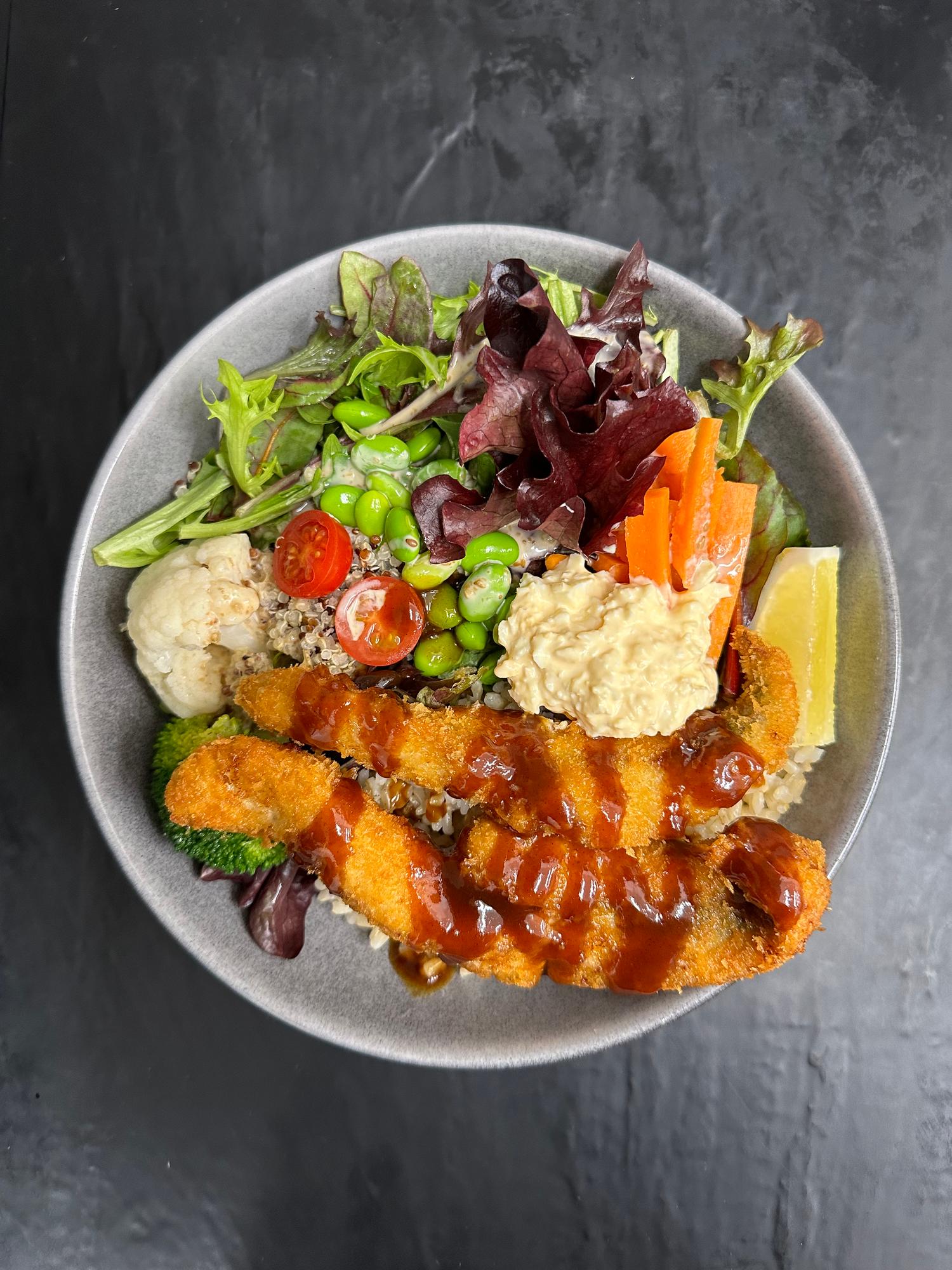Panko Crumbed White Fish Bento Bowl (24oz)