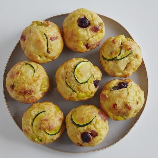 Native Muntrie Berry Zucchini Bacon & Corn Muffins