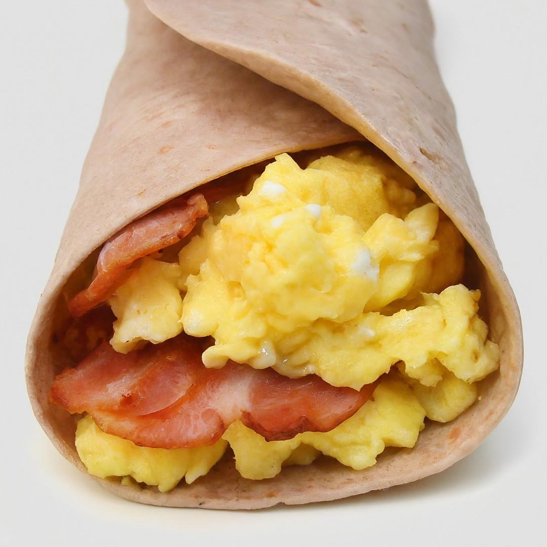 Individual Breakfast Wraps, Bacon & Egg 