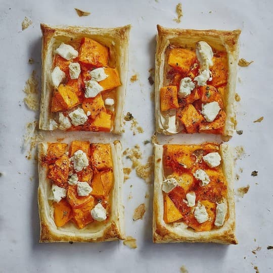 Savoury Scroll, Pumpkin & Feta Puff Pastry