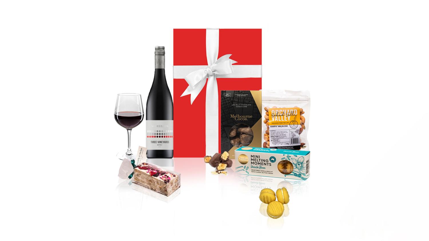 Red Wine & Gourmet Sweets Hamper