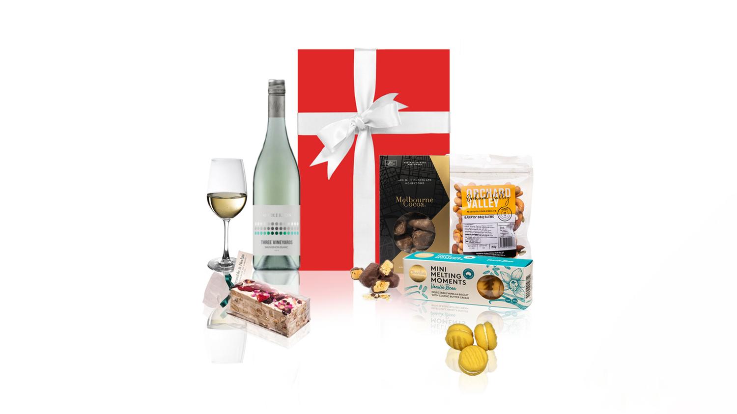 White Wine & Gourmet Sweets Hamper