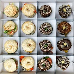 The Bagel Box (Box of 16 Mini Bagels)