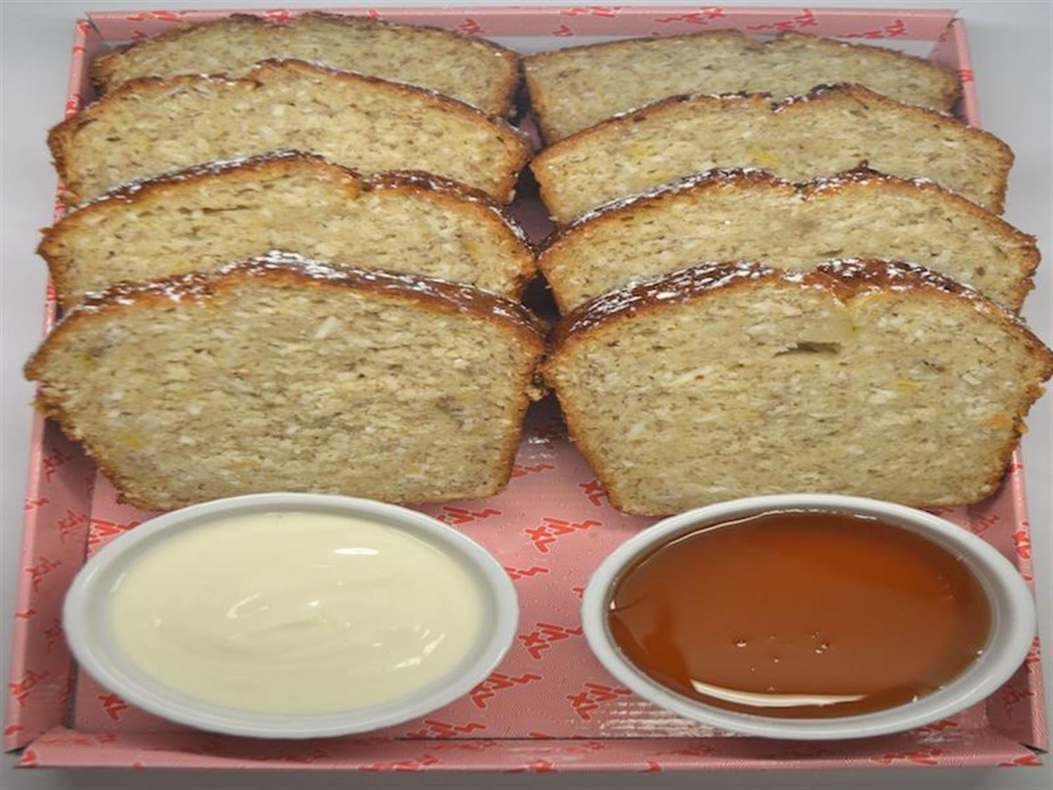 Banana Bread Loaf with Honey Yoghurt (8 Slices)