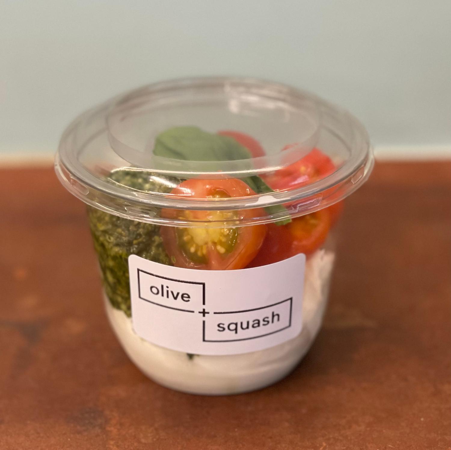 Burrata and home made pesto pot