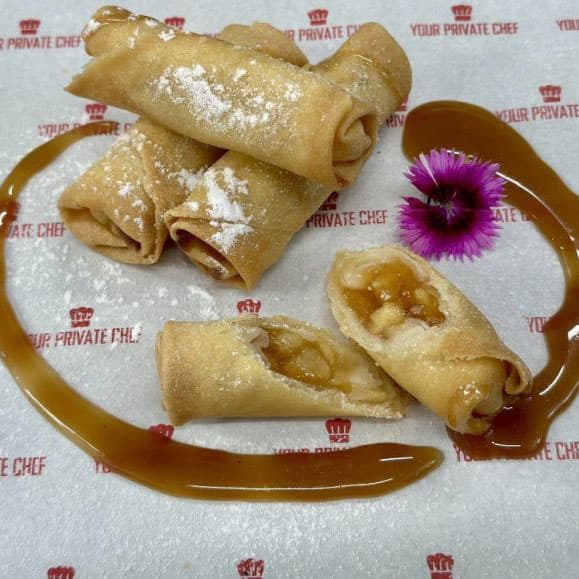 Apple Pie Spring Rolls w Caramel Sauce (36 Pieces)