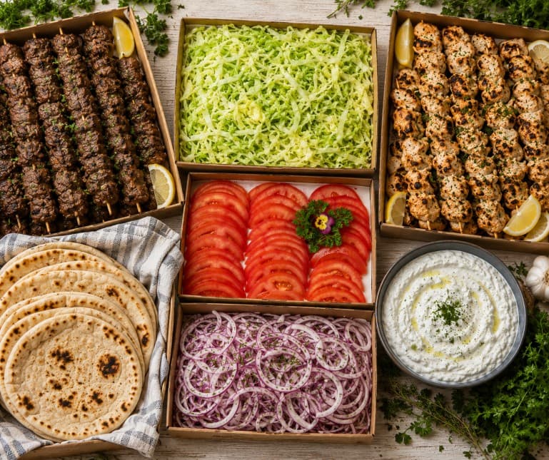 Hot Food Station - Souvlaki Bar