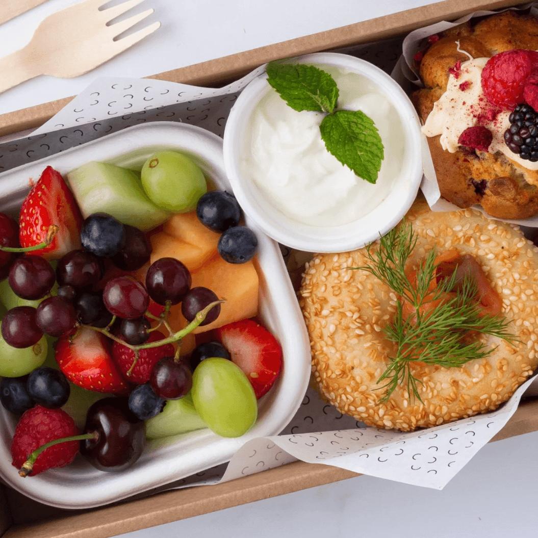Salmon Bagel Breakfast Box