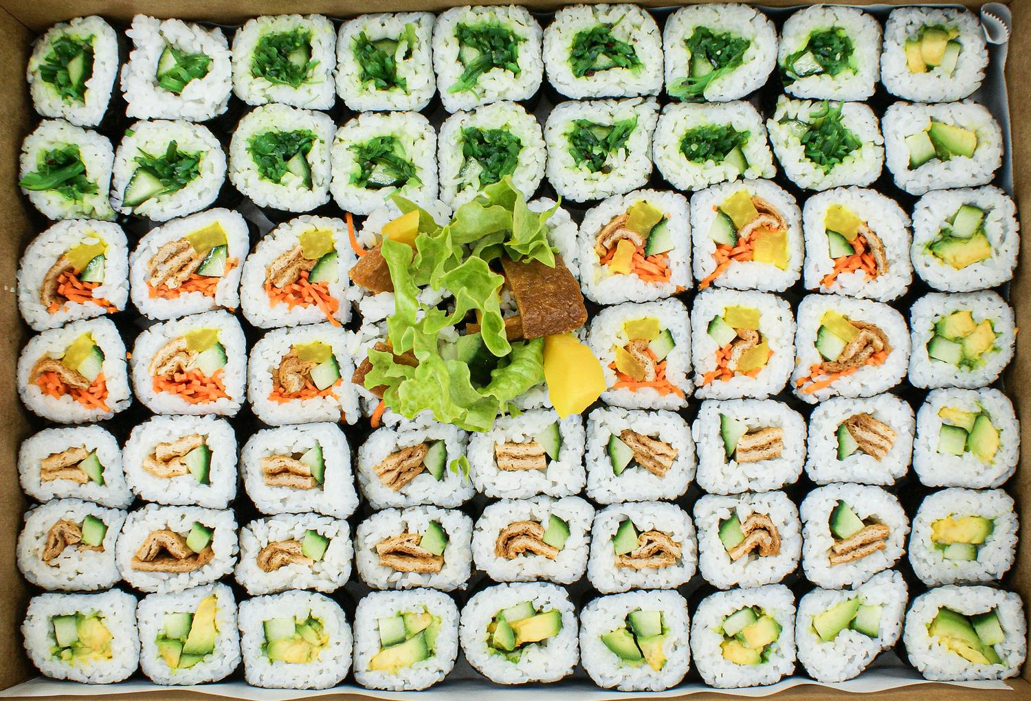 Vegetarian Sushi Platter (64 Pieces)