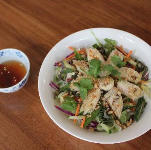 Vegetable Spring Roll Vermicelli Noodle Salad Bowl