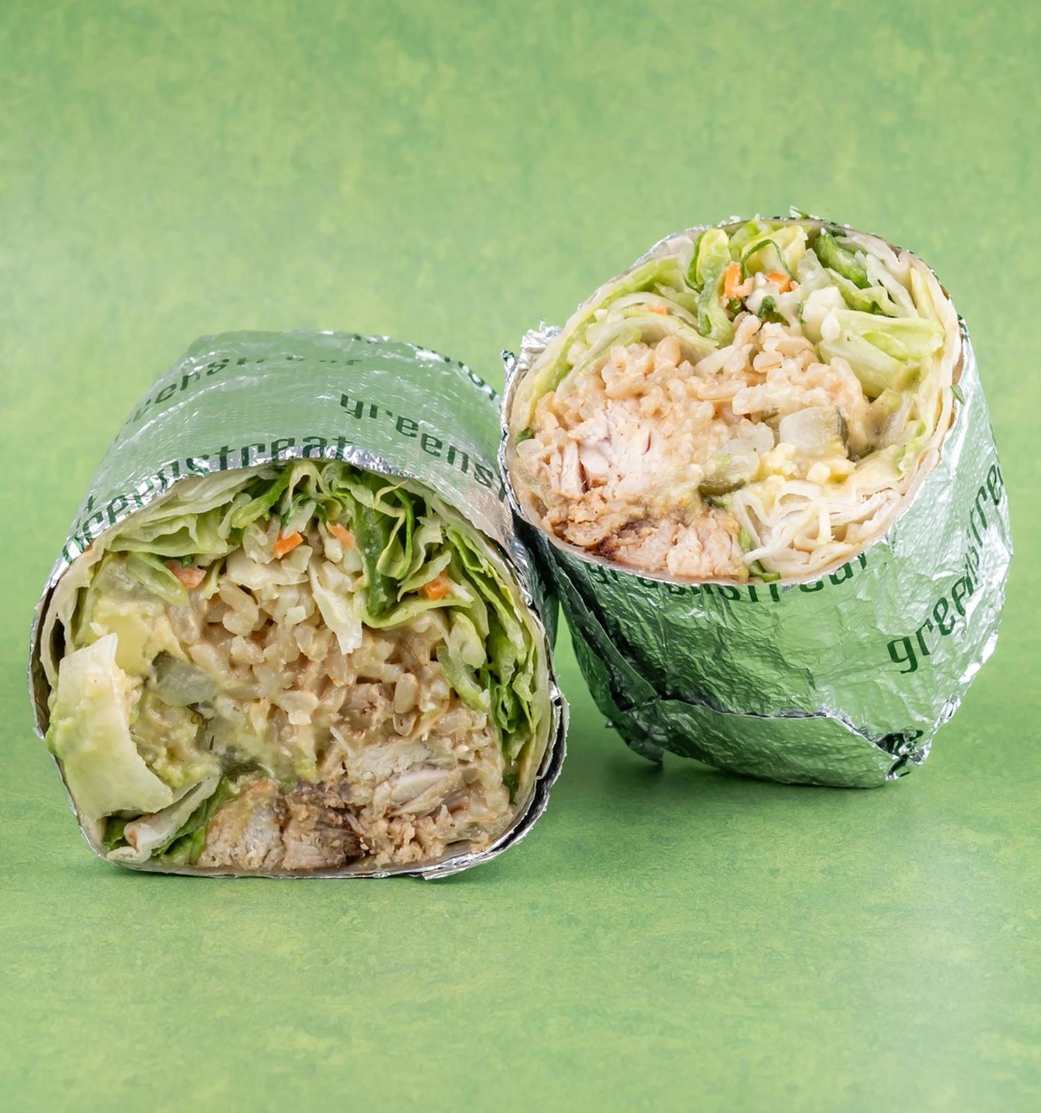 Blackened Chicken Burger Burrito