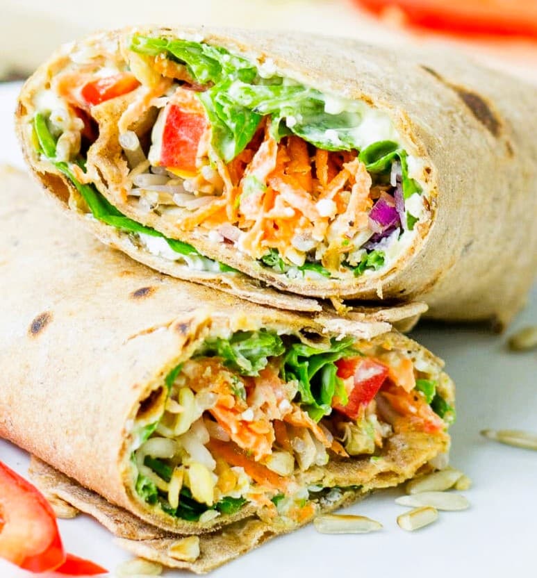 Vegetarian Flatbread Wrap