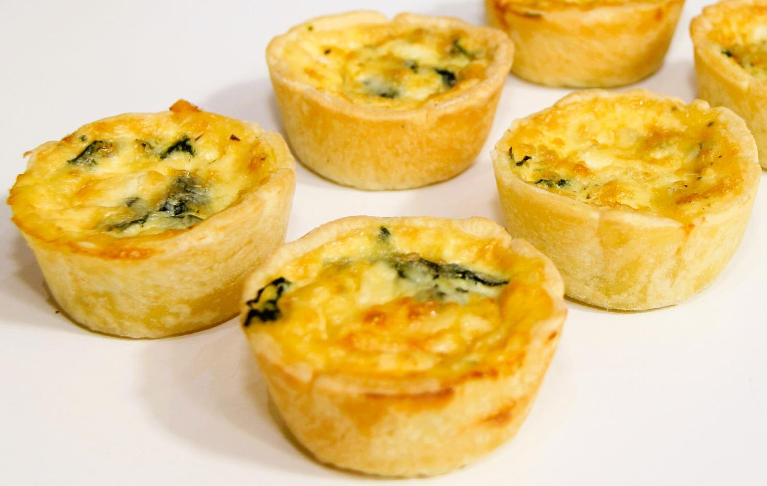 Mini Gluten Free Spinach and Feta Quiche
