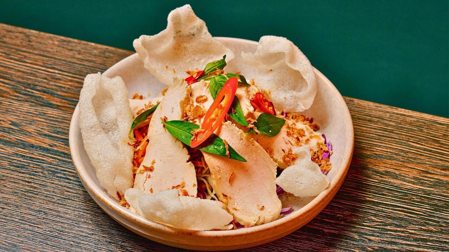 Coleslaw with Prawn Crackers