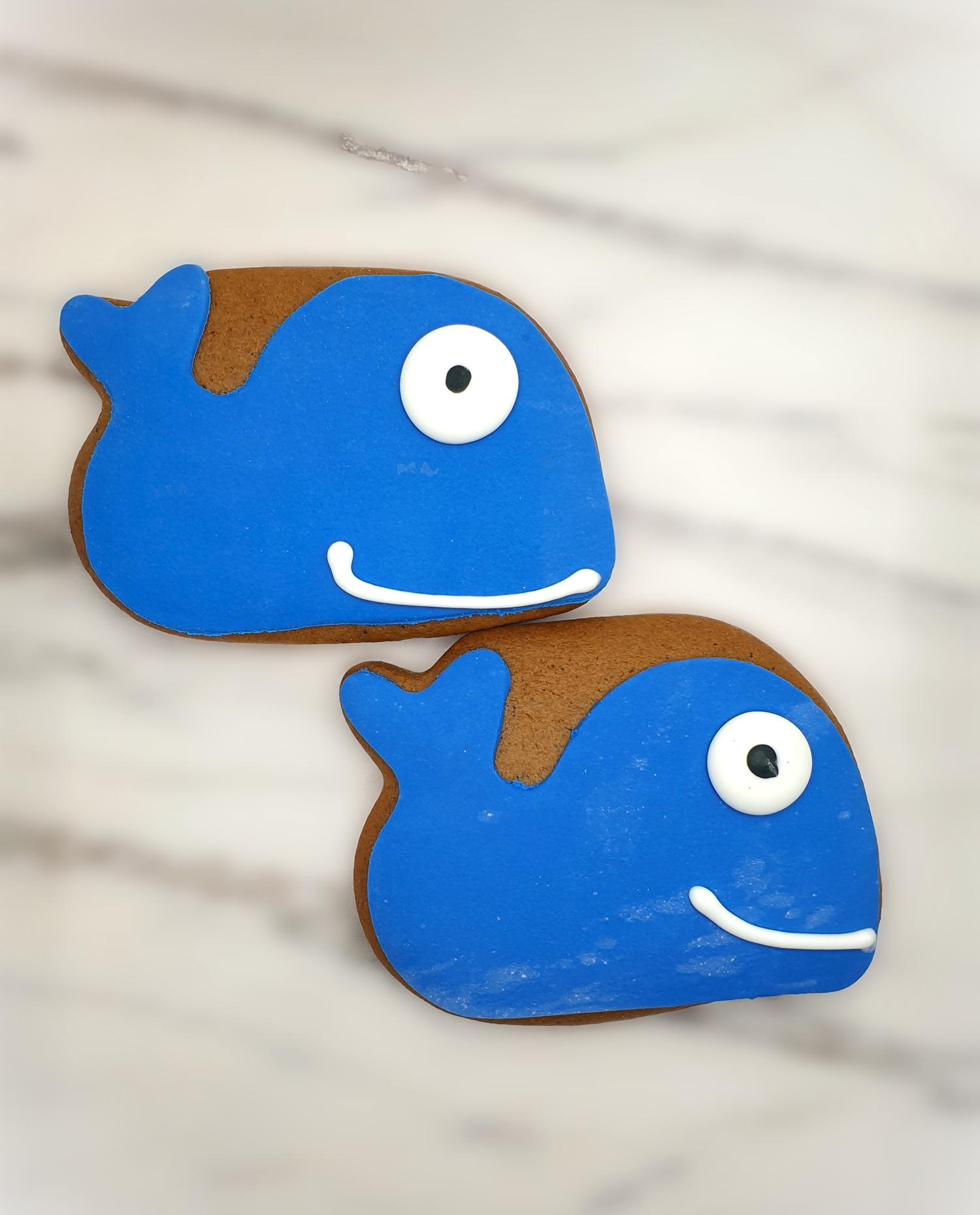 Blue Whales Themed Cookies (Box of 24)