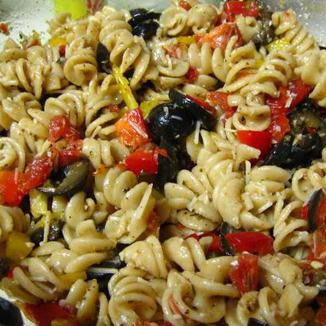Pesto Pasta with Chicken Salad-Medium Platter