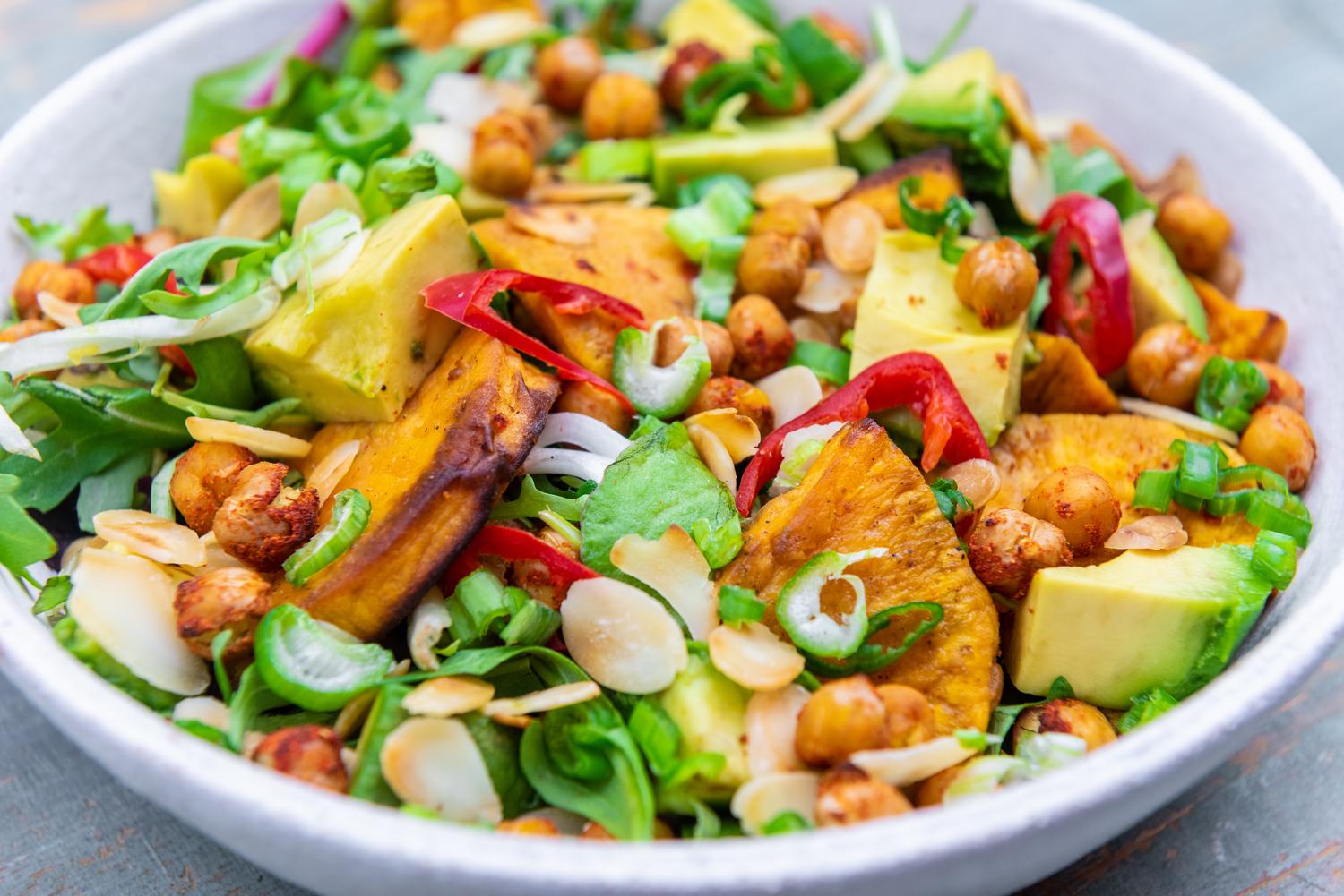 Sweet Potato Avocado & Chickpeas Salad