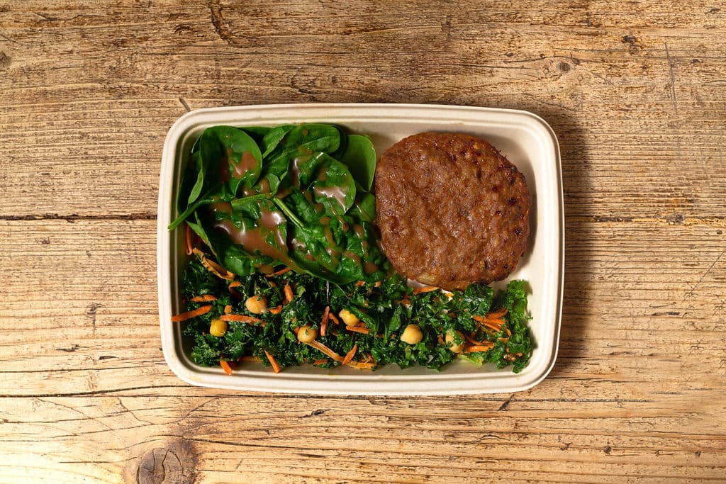 Turkey Patty with Kale & Spinach 