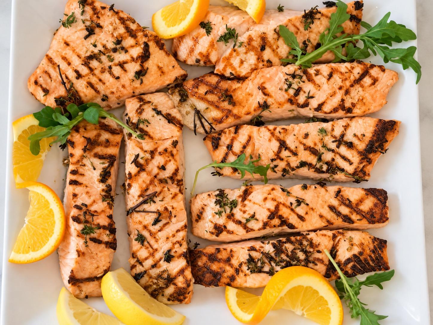 Chargrilled Salmon Fillet Platter