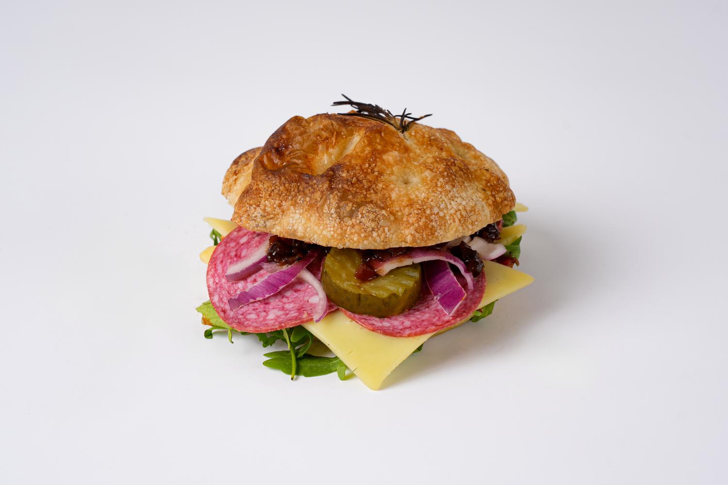 Salami & Cheese Ploughman's Focaccia 