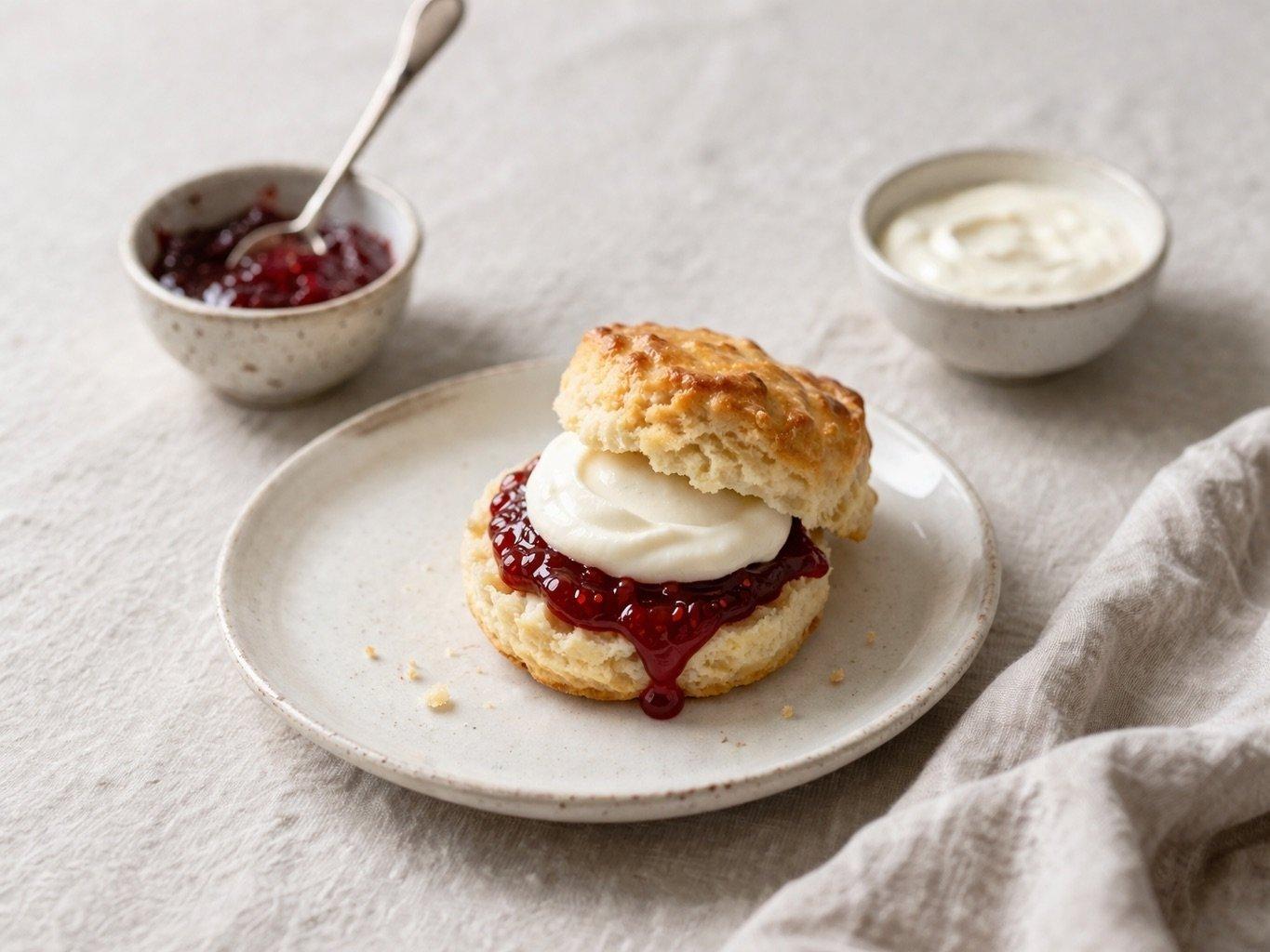Mini Lemonade Scones with Jam & Cream