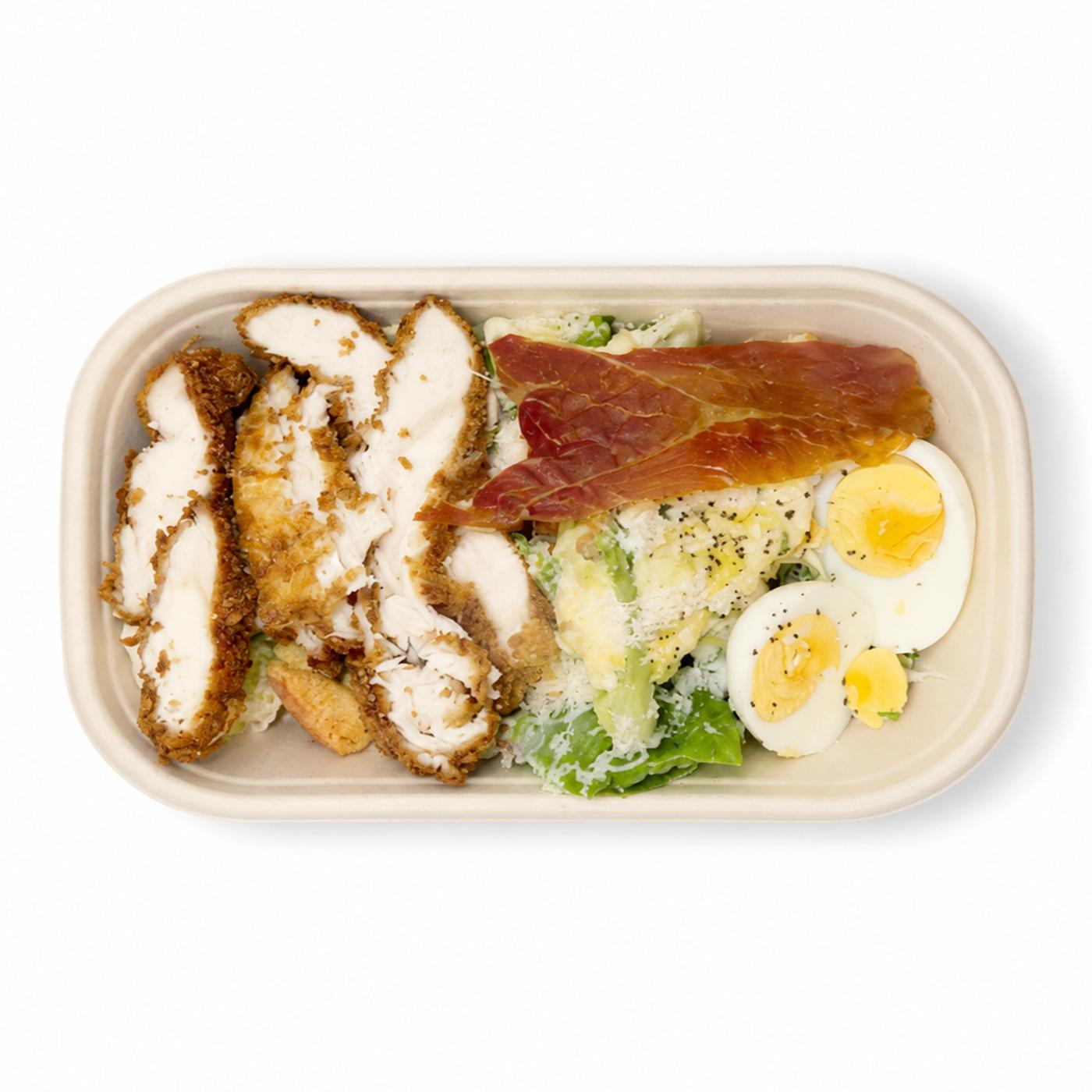 Crumbed Chicken Caesar Salad Single Bowl
