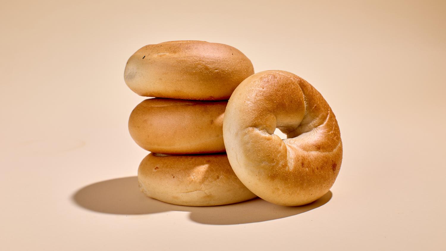 Pack of 4 Plain Bagels