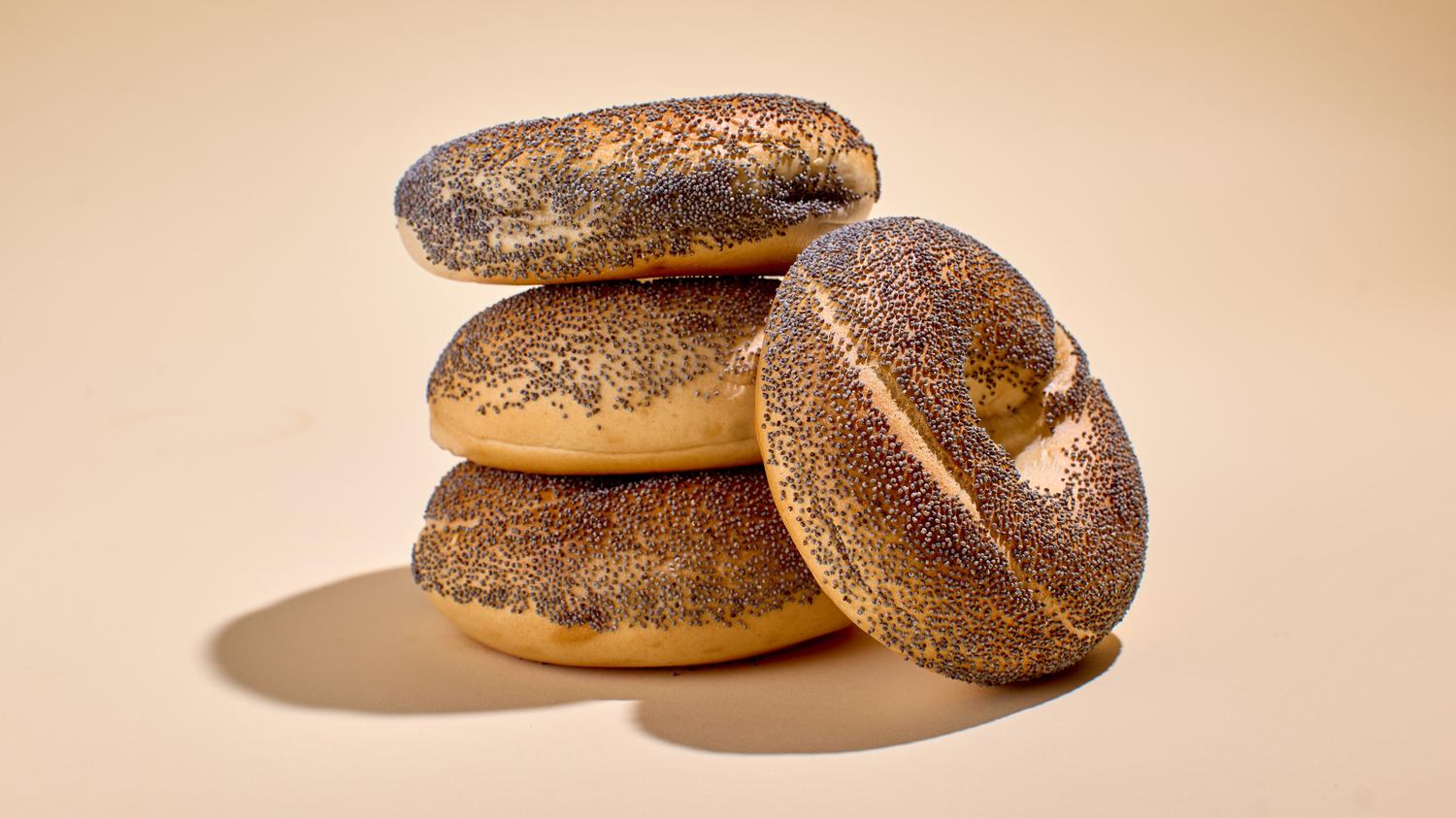 Pack of 4 Poppy Seed Bagels