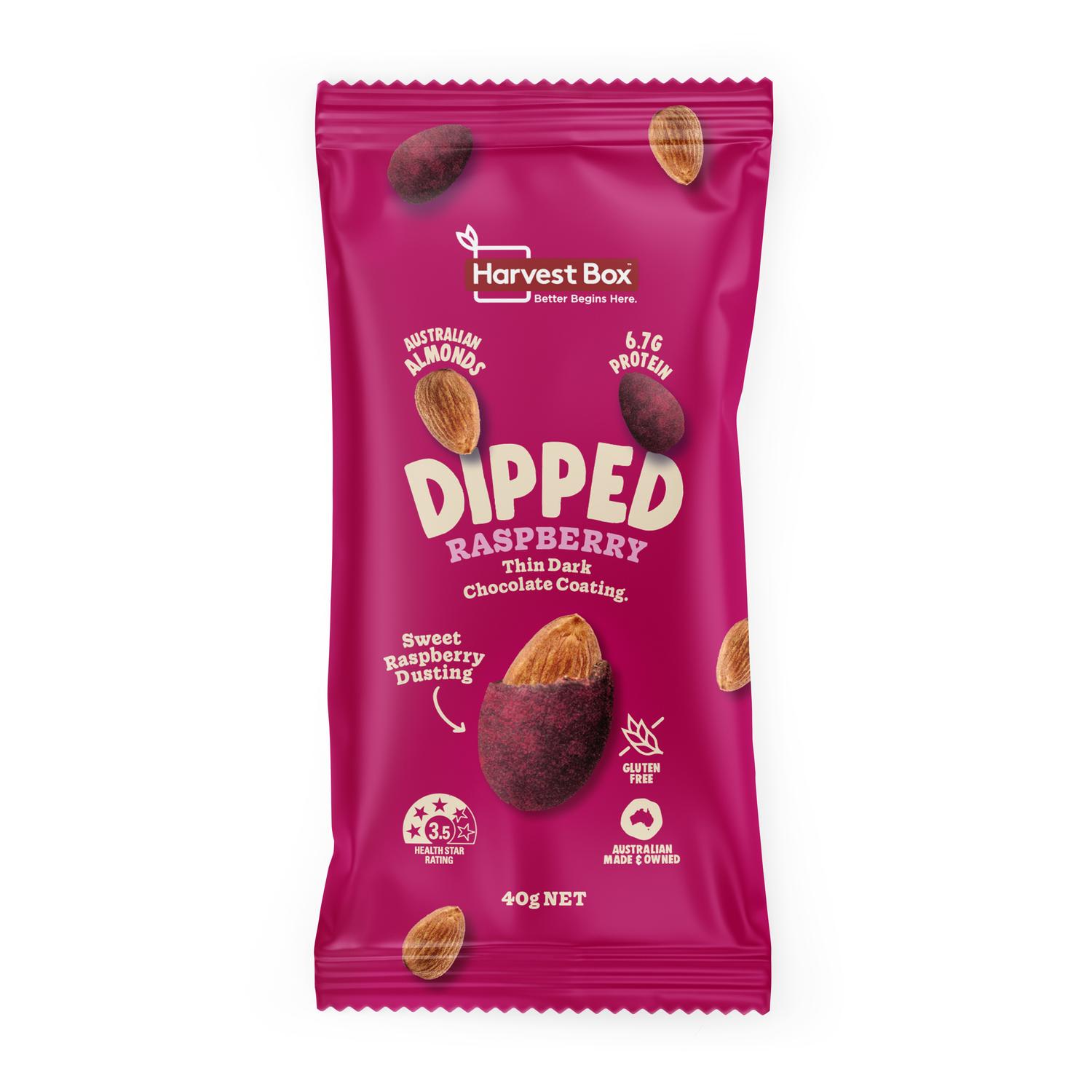 Raspberry Dipped Chocolate Almonds (10 x 40g)