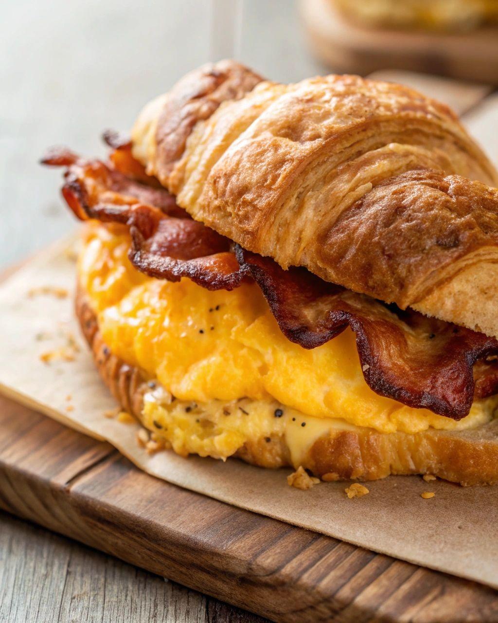 Bacon and Egg Breakfast Croissant