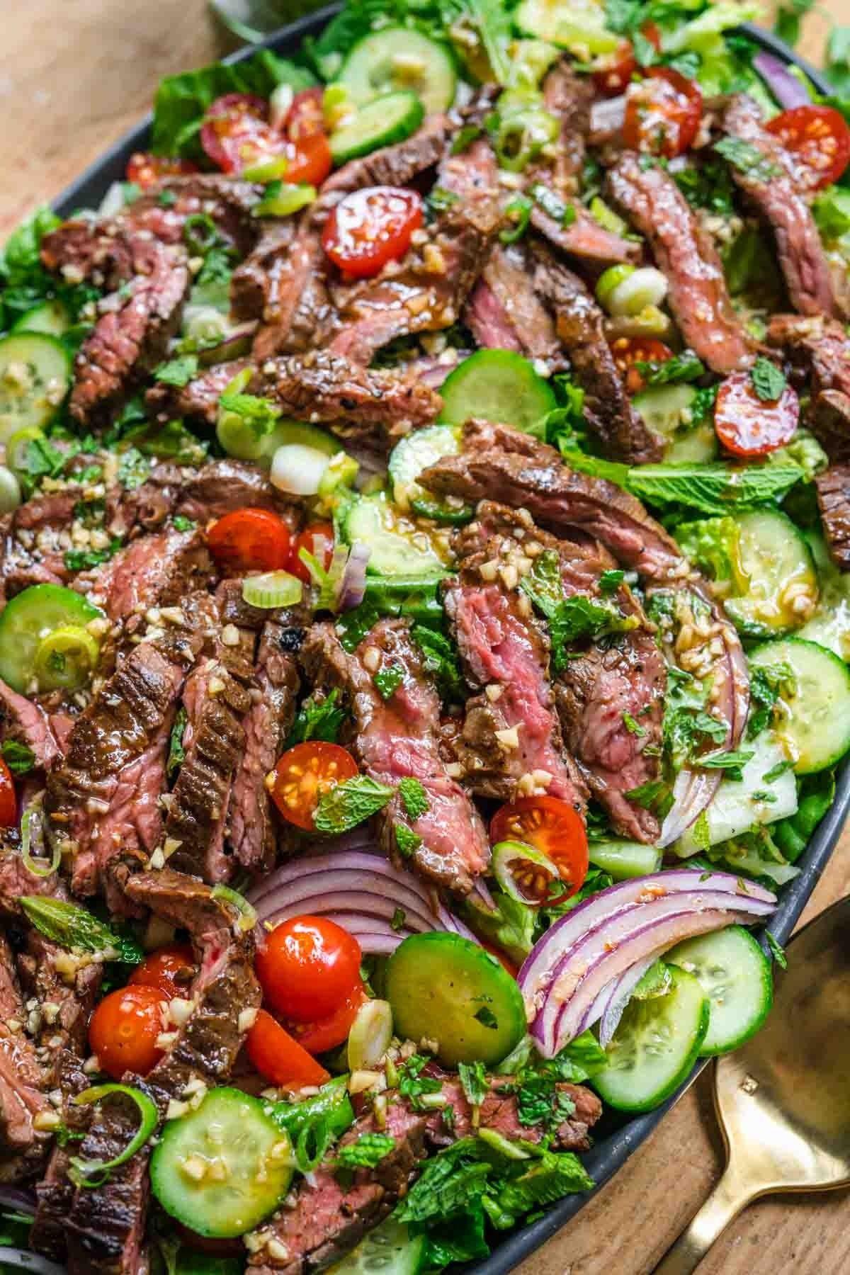Asian Beef Fresh Salad Platter (Large)