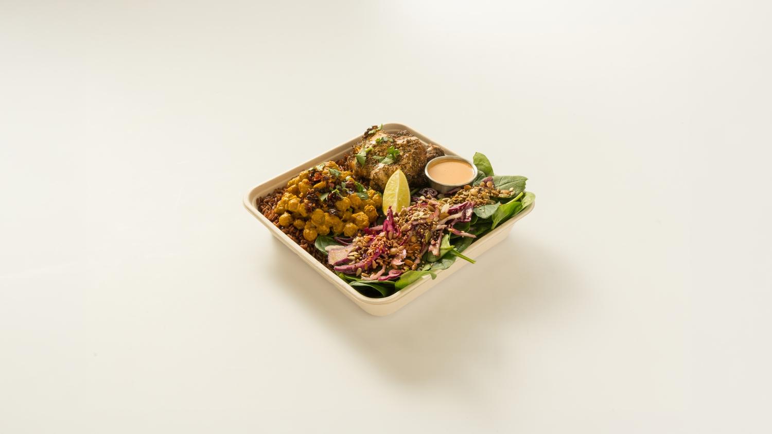 Satay Protein Bowl - Cajun Chicken Thighs