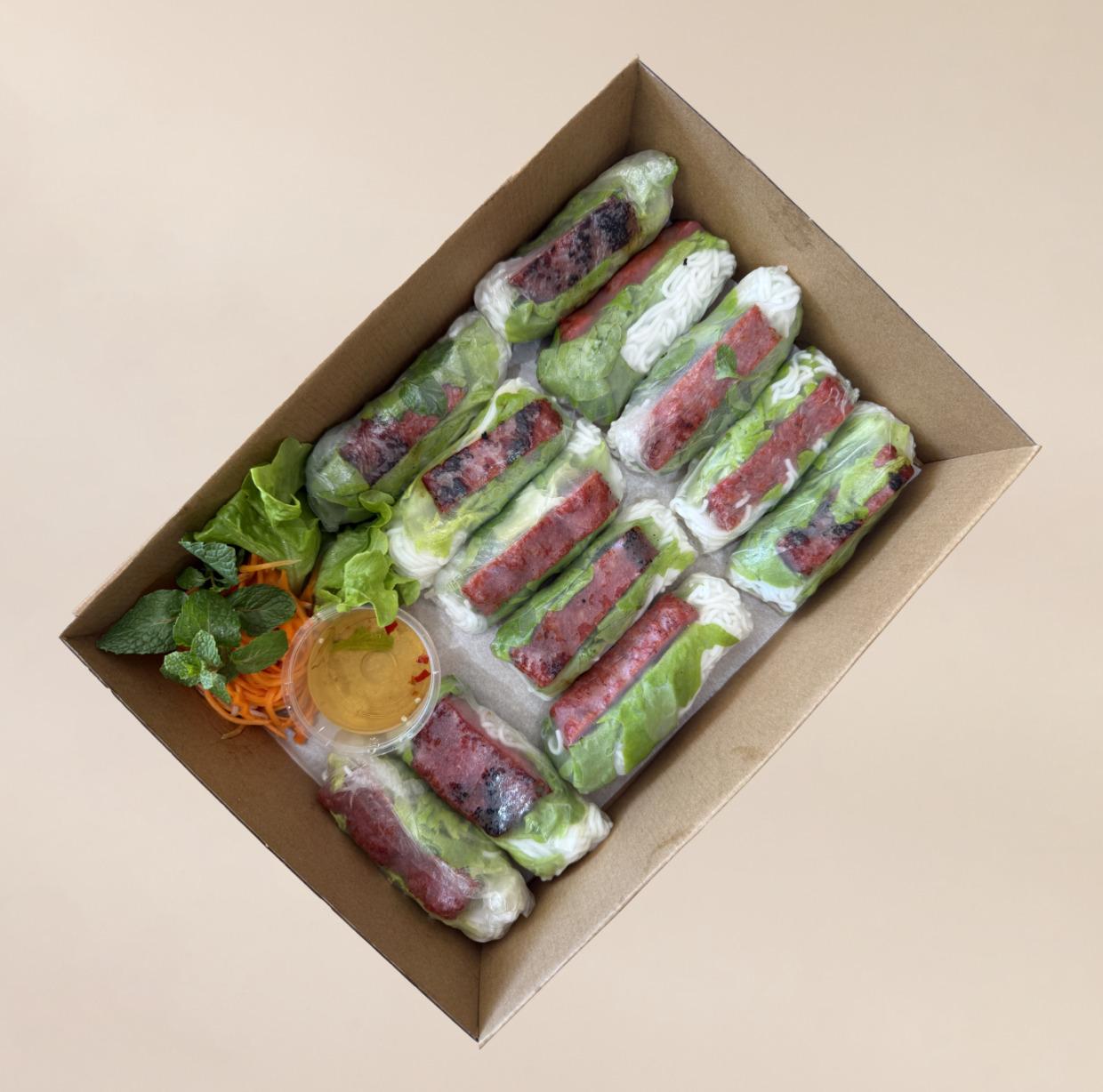 Chargrilled Pork Rice Paper Rolls (Platter of 12)