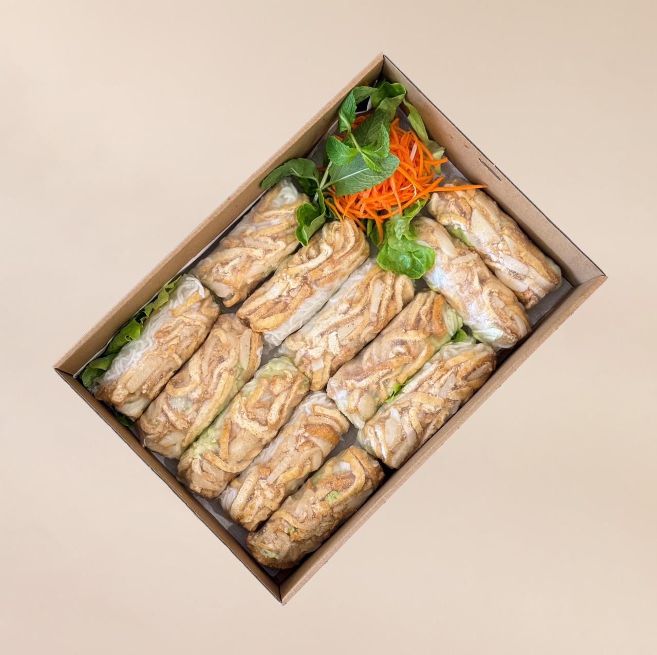 Salt&Pepper Tofu Rice Paper Rolls (Platter of 12)