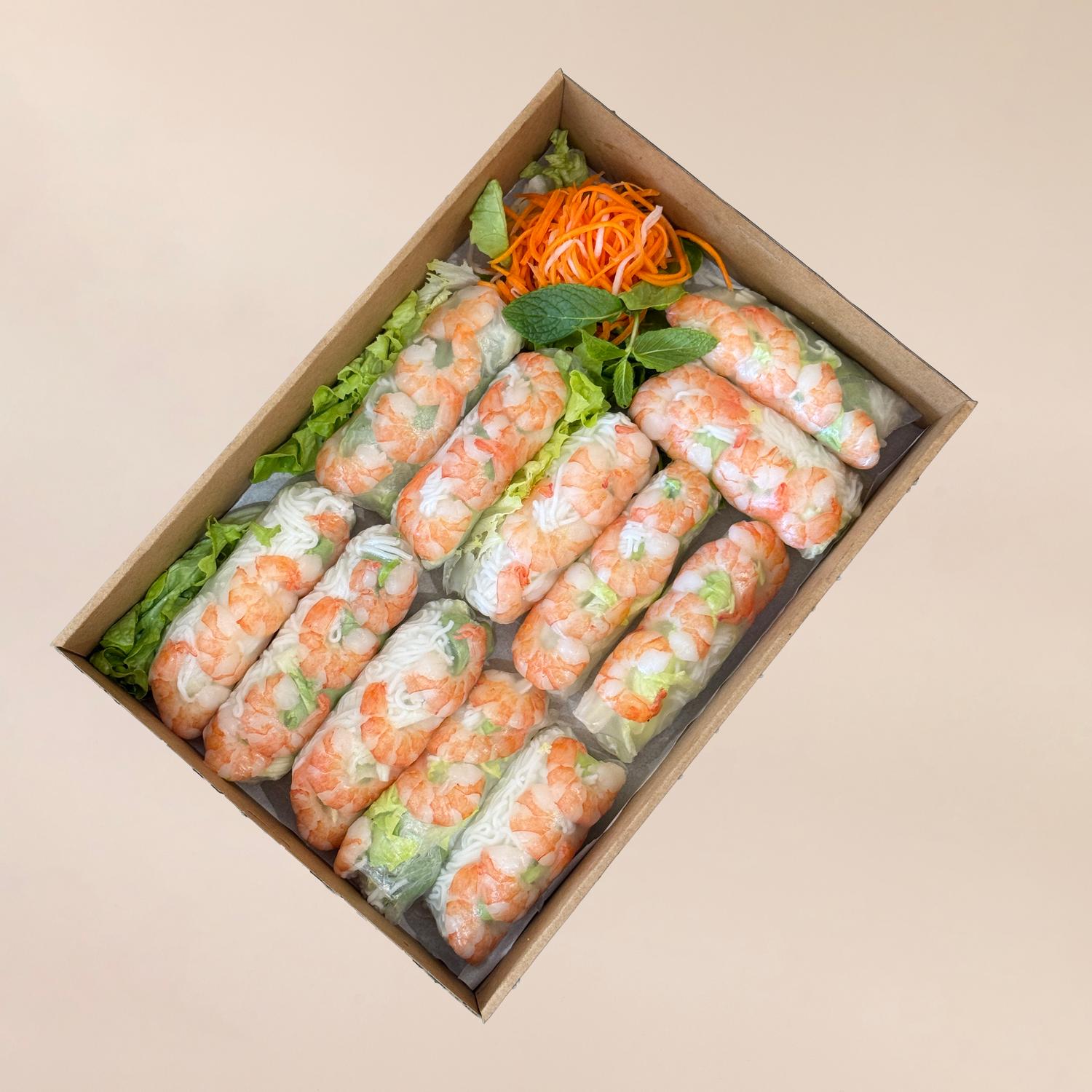 King Prawn Rice Paper Rolls (Platter of 12)