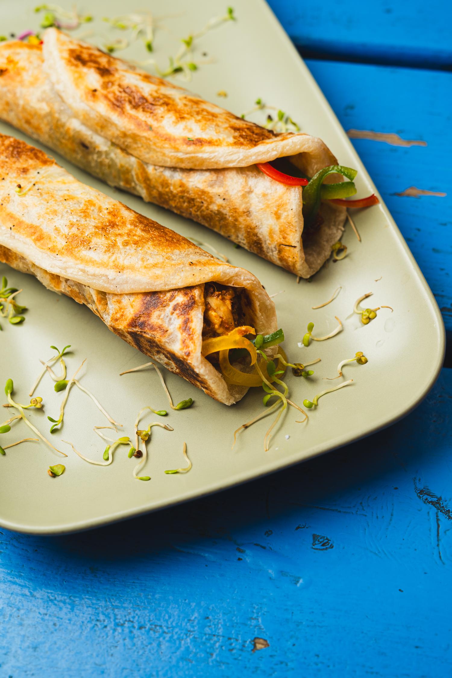 Chicken Kathi Kebab Roll