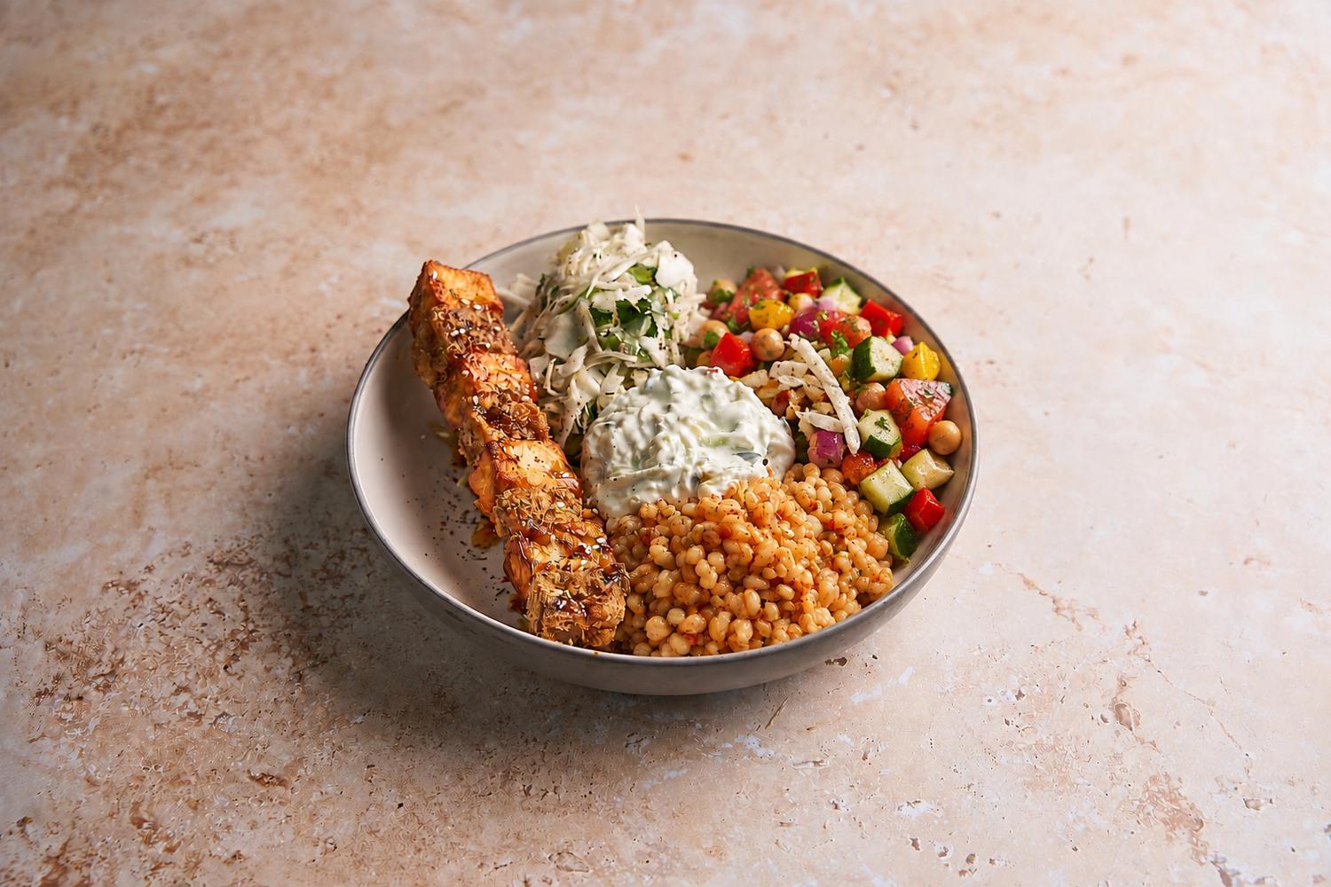 Halloumi & Aubergine Giant Cous Cous Bowl