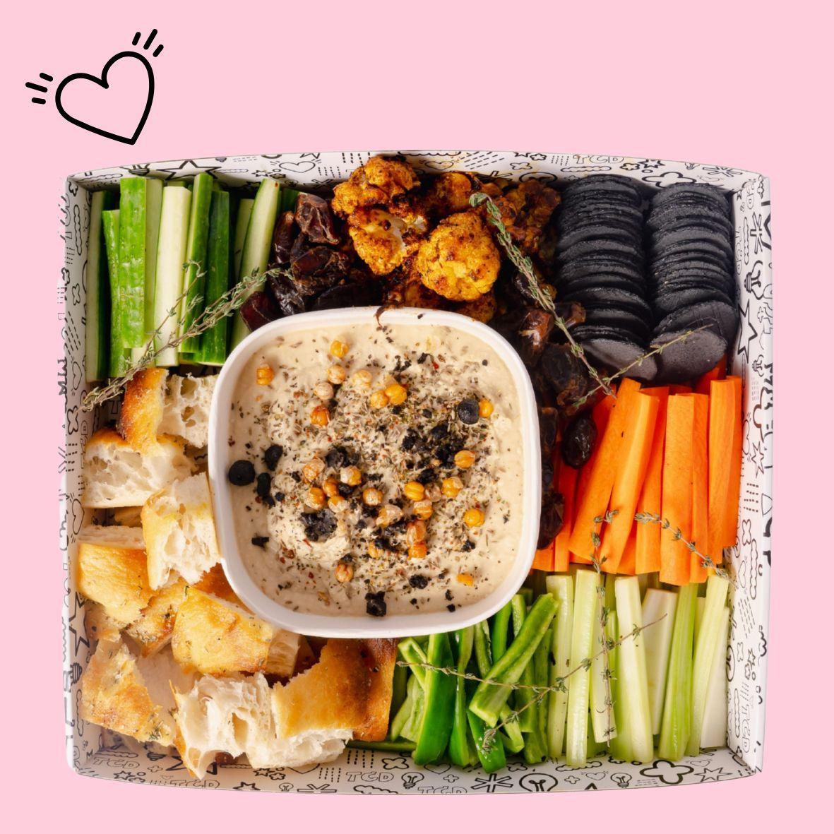 Loaded Chickpea Hummus Dip Platter