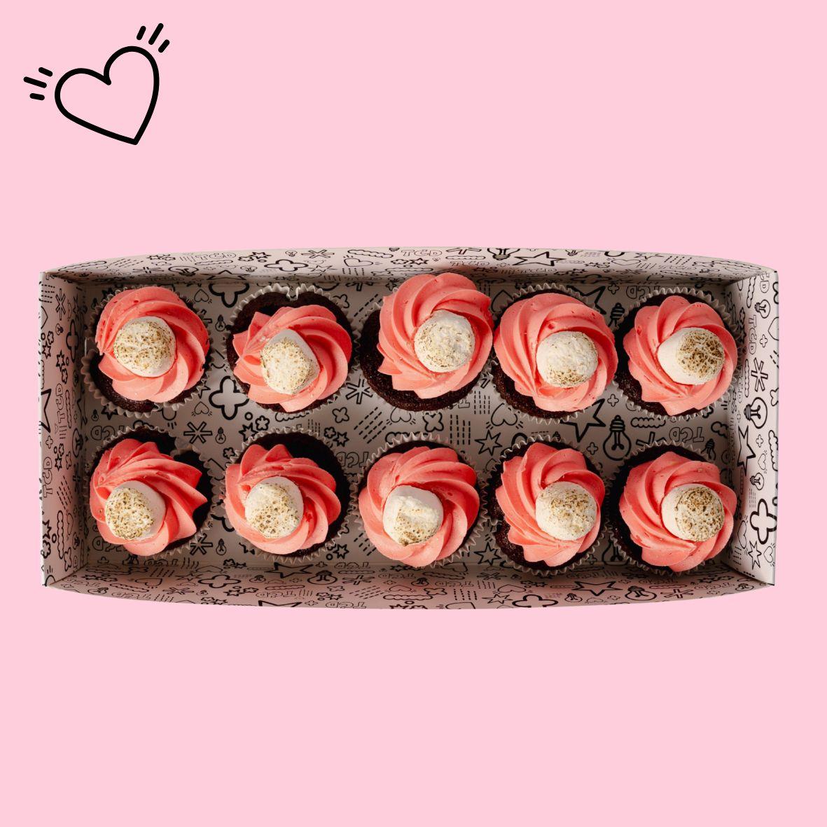 Midnight Fudge & Torched Marshmallow Cake Box(Med)
