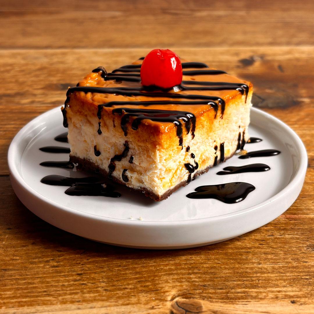 Polish Sernik Cheesecake with a Caramel Glaze