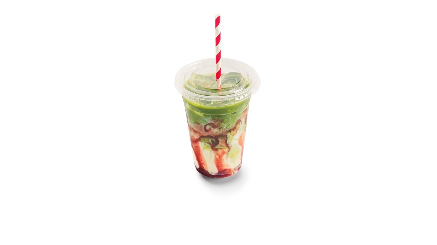 Iced Strawberry & Yuzu Matcha Latte