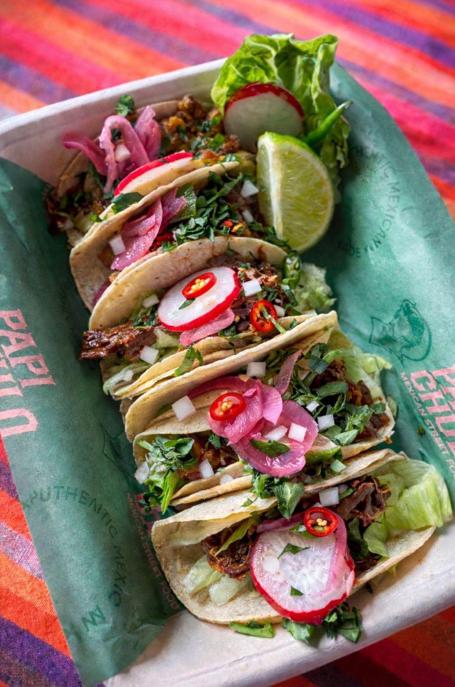 Spiced Mushrooms and Peppers Tacos