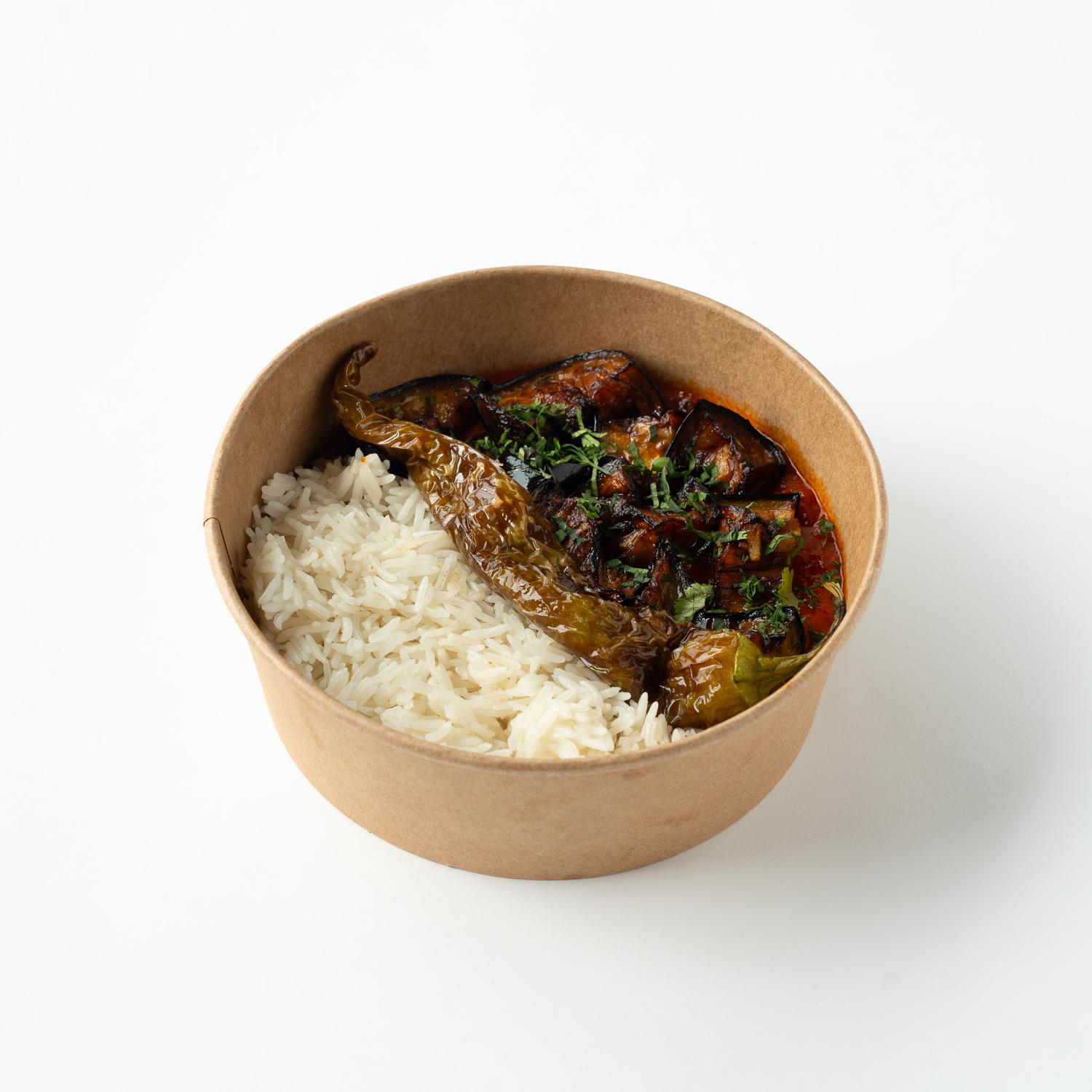 Aubergine Moussaka with Rice