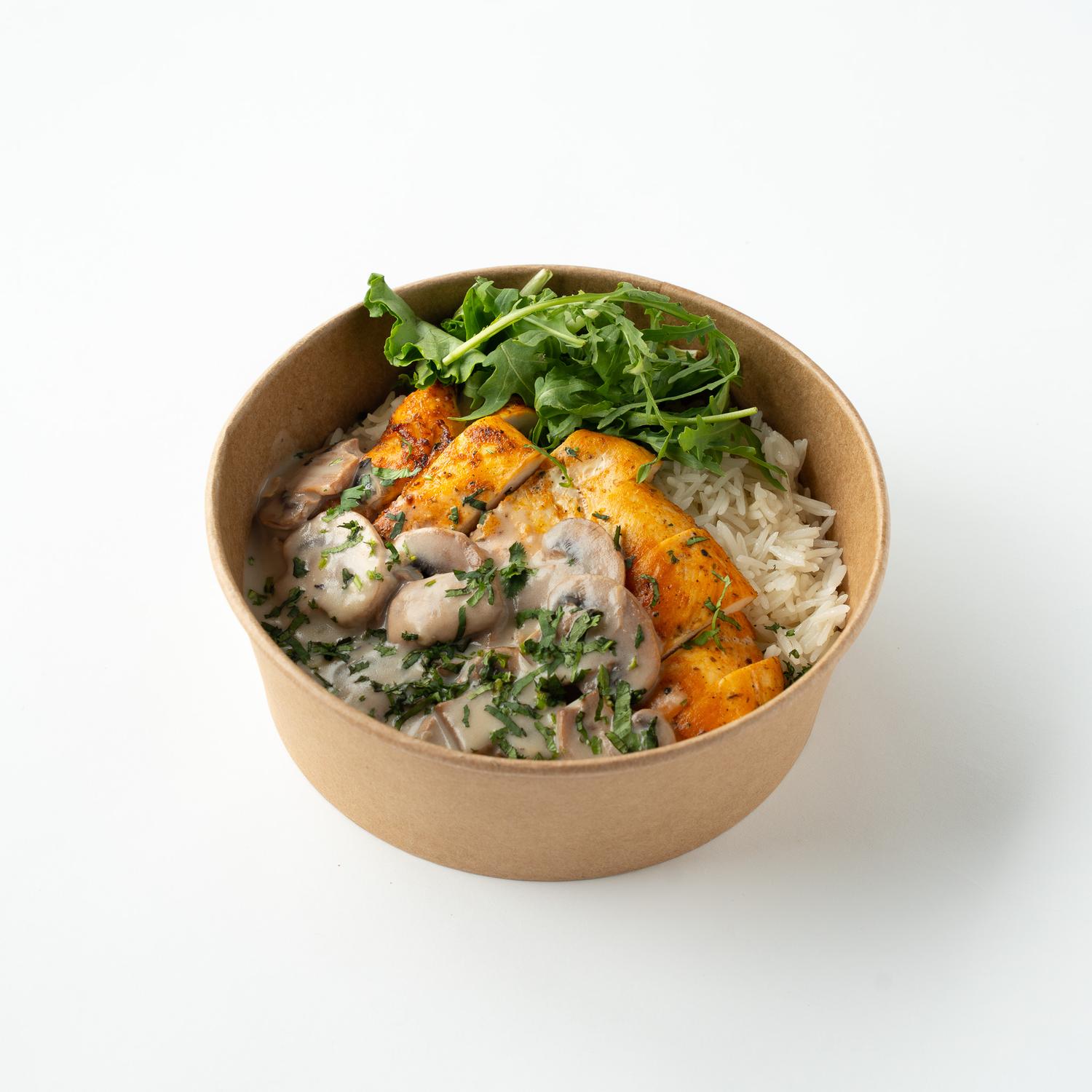 Rice, Chicken Filets & Mushroom Sauce
