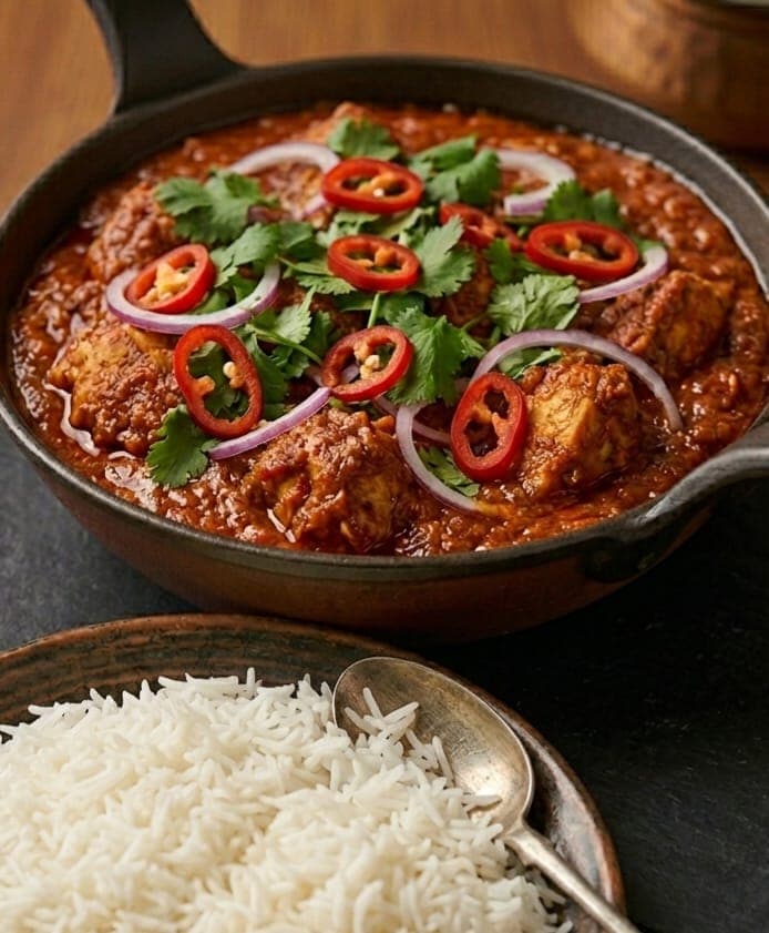 Chicken Madras with Basmati Rice 