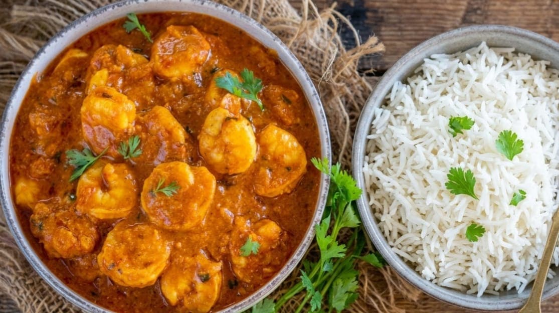 King Prawn Curry with Basmati Rice